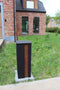 Collu Combo RAL 9005/Cortenstaal Brievenbus Lengte: 350 Breedte: 35...
