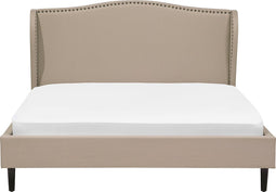 COLMAR - Tweepersoonsbed - Beige - 160 x 200 cm - Polyester