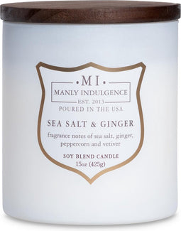 Colonial Candle – Manly Indulgence - Signature Sea Salt Ginger - 425 gram