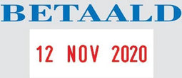 Colop tekststempel met datum Printer tekst: BETAALD
