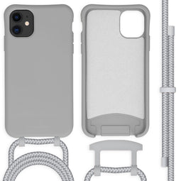 Color Backcover met afneembaar koord voor de iPhone 11 - Grijs