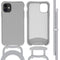 Color Backcover met afneembaar koord voor de iPhone 11 - Grijs