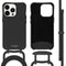 Color Backcover met afneembaar koord voor de iPhone 13 Pro - Zwart
