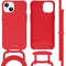 Color Backcover met afneembaar koord voor de iPhone 13 - Rood