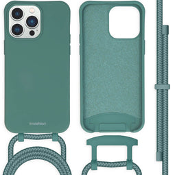 Color Backcover met afneembaar koord voor de iPhone 14 Pro Max - Donkergroen