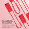 Color Backcover met afneembaar koord voor de iPhone SE (2022 / 2020) / 8 / 7 - Rood