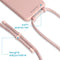 Color Backcover met afneembaar koord voor de iPhone SE (2022 / 2020) / 8 / 7 - Roze
