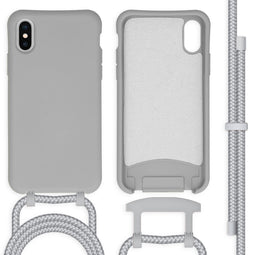 Color Backcover met afneembaar koord voor de iPhone X / Xs - Grijs