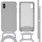 Color Backcover met afneembaar koord voor de iPhone X / Xs - Grijs