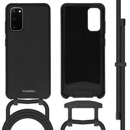 Color Backcover met afneembaar koord voor de Samsung Galaxy S20 - Zwart