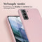 Color Backcover met afneembaar koord voor de Samsung Galaxy S21- Roze