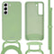 Color Backcover met afneembaar koord voor de Samsung Galaxy S22 - Groen