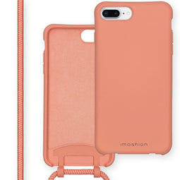 Color Backcover met afneembaar koord voor iPhone 8 Plus / 7 Plus / 6(s) Plus - Peach