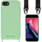 Color Backcover met koord - Nylon Strap voor de iPhone SE (2022 / 2020) / 8 / 7 - Groen