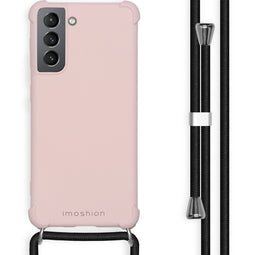 Color Backcover met koord voor de Samsung Galaxy S21 - Roze