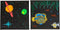 Colorations Canvas Zwart 20x20cm, Set van 3