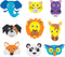 Colorations - Foam Dierengezichten Maken Knutselset, 36dlg.