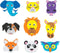Colorations - Foam Dierengezichten Maken Knutselset, 36dlg.