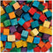 Colorations - Gekleurde Houten Kubus Blokjes, 196st.
