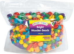 Colorations Heldere Houten Kralen, 450 gram