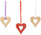 Colorations - Houten Hartversieringen Groot, 20st.