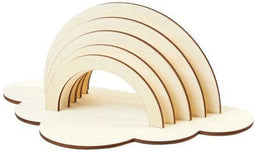 Colorations - Maak en Versier je Eigen Houten Regenboog, Set van 6