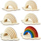 Colorations - Maak en Versier je Eigen Houten Regenboog, Set van 6