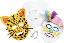 Colorations - Maak en Versier je eigen Kartonnen Maskers, Set van 24