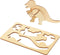 Colorations - Maak en Versier je Houten 3D Puzzel Dinosaurus, Set van 4