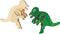 Colorations - Maak en Versier je Houten 3D Puzzel Dinosaurus, Set van 4
