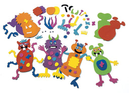 Colorations - Maak je Eigen Foam Monsters Knutselset, Set van 12