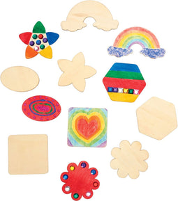 Colorations - Versier je eigen Houten Magneetvormen, 12st.