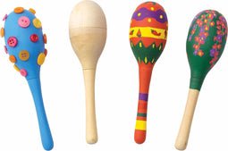 Colorations - Versier je eigen Houten Maracas, Set van 12