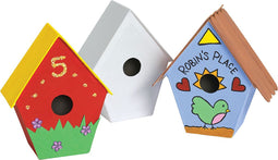 Colorations - Versier je eigen Papier-maché Vogelhuis, Set van 12