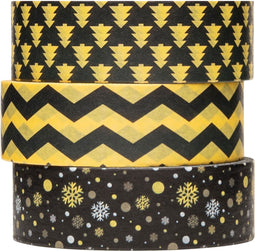 Colorations - Washi Tape Feestelijke Kerstpatronen 3 Rollen, 5mtr.