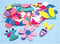 Colorations Zelfklevende Foam Figuren Stickers, 1000st.