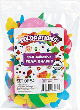 Colorations - Zelfklevende Foam Vormen, 54st.