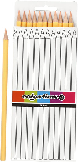 Colortime Kleurpotloden 3 Mm Vulling 17 Cm Beige 12 Stuks