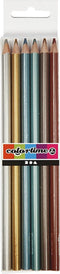 Colortime Kleurpotloden 3 Mm Vulling Metallic Kleuren 6 Stuks