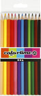 Colortime kleurpotloden, vulling: 3 mm, diverse kleuren, basis, 12stuks