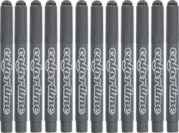 Colortime stift, 5 mm lijn, grijs, 12 stuks