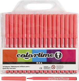 Colortime stift lijndikte: 2 mm roze 18stuks