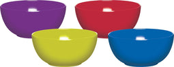 Colourworks Melamine Plastic Kommen - Multi-colour Set van 4