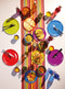 Colourworks Melamine Plastic Kommen - Multi-colour Set van 4