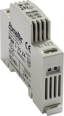 Comatec PSM1/15.24 DIN-rail netvoeding 24 V/DC 0.625 A 15 W Inhoud: 1 stuk(s)