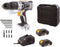 Combi Boormachine - 18V - Incl. 2x 2.0Ah Accu en 2.4 Ah Oplader in opbergkoffer - Geschikt voor boren en schroeven in hout, kunststof en metaal - Maxxpack