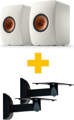COMBI DEAL: KEF LS50 Meta Wit + Wandbeugel