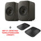 Combi Deal LSX II LT + KEF P1 Desk pad tafelstandaard - Zwart