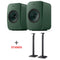 Combi Deal LSX II LT+ S1 Floor Stands + C-Link interspeakerkabel 8 M - Green