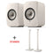 Combi Deal LSX II LT+ S1 Floor Stands + C-Link interspeakerkabel 8 M - Wit